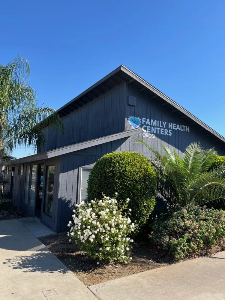 Exterior of the Family Health Centers clinic in Orosi, California