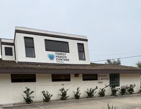 Exterior of the Family Health Centers clinic in Dinuba, California